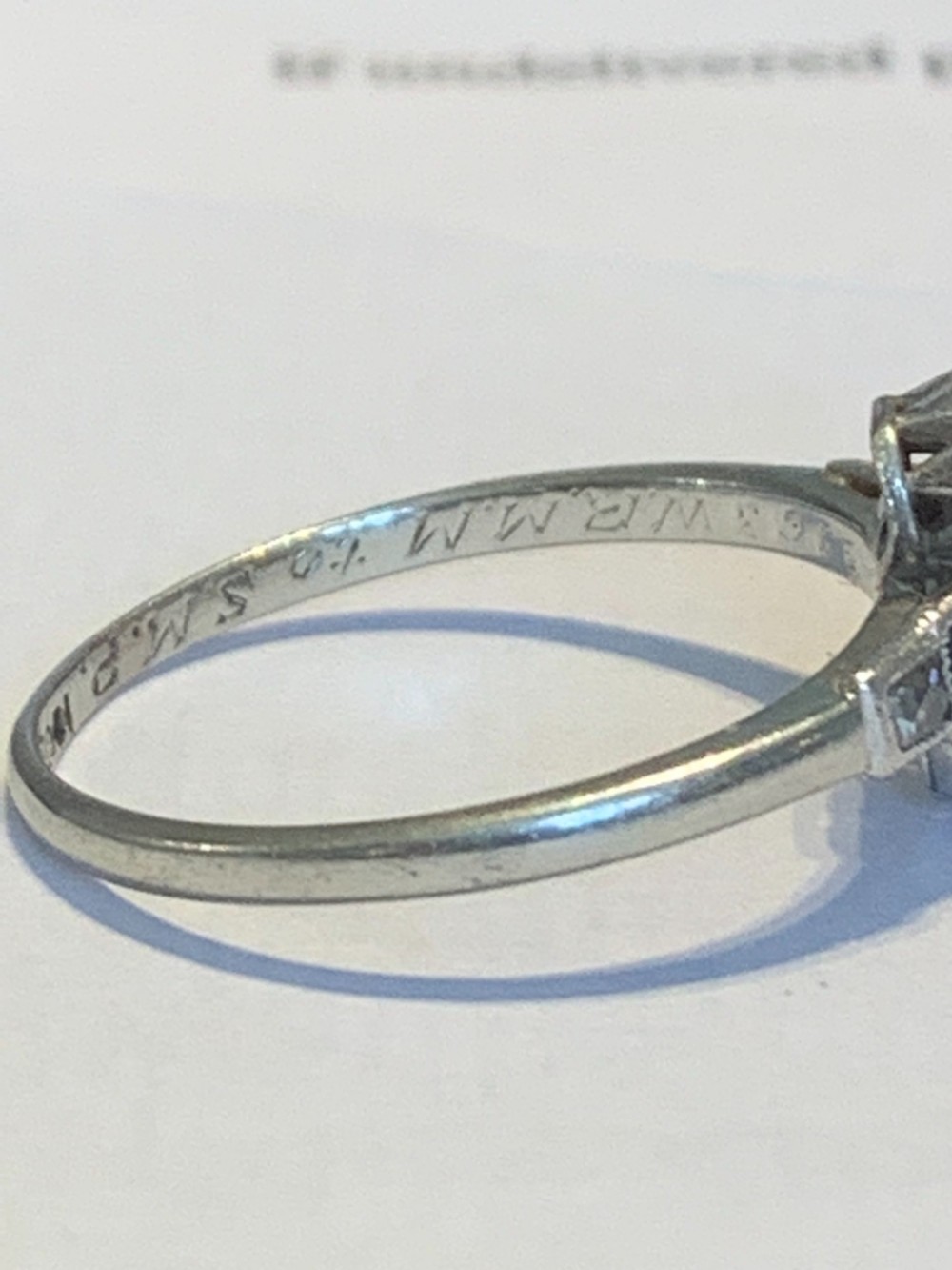 Diamond and Sapphire Art Deco Ring View IV