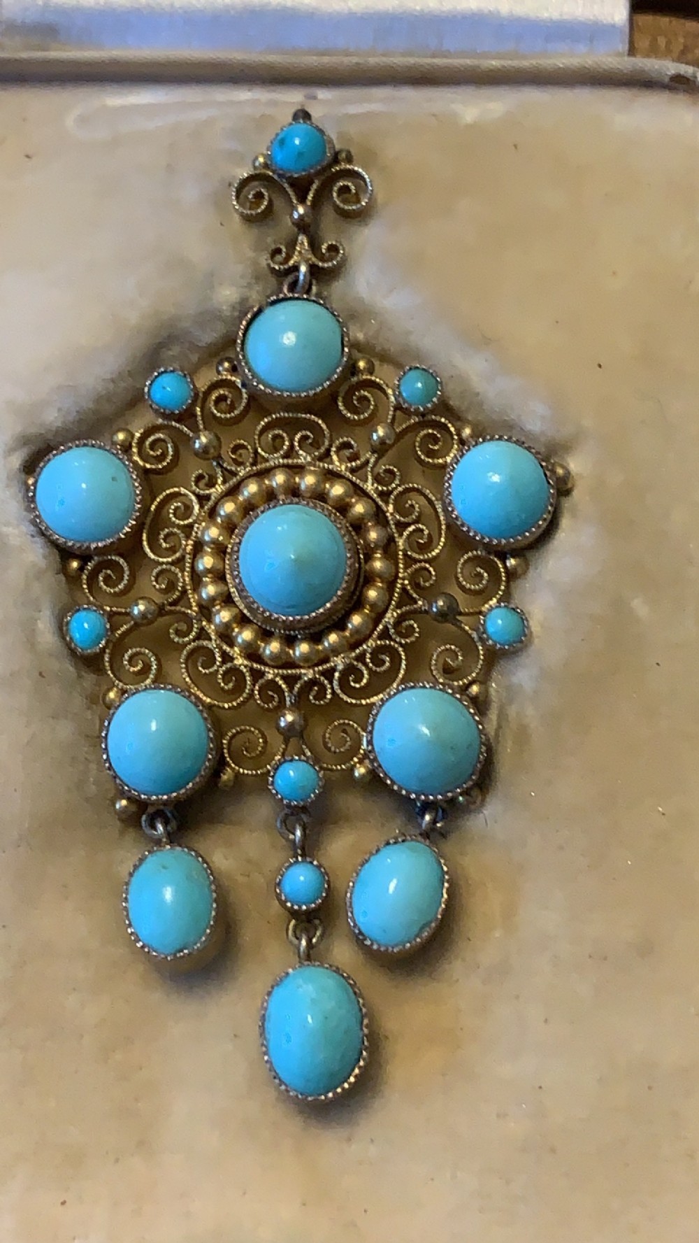 Edwardian Turquoise Pendant  View II