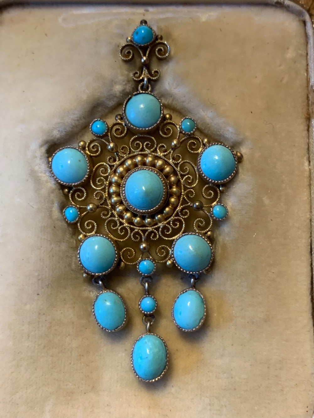 Edwardian Turquoise Pendant  View IV
