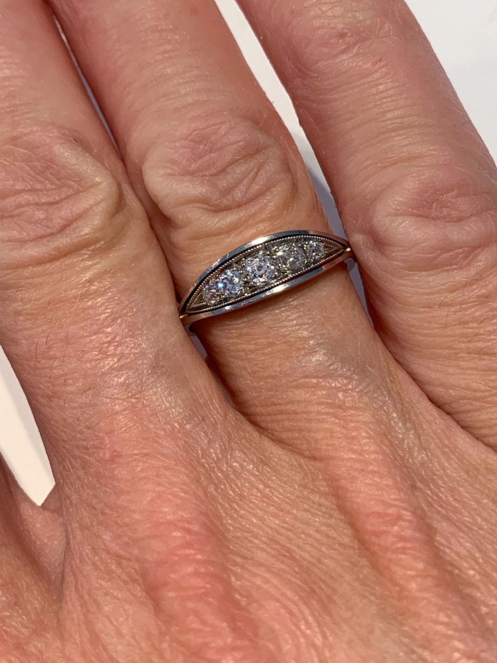 Edwardian Old Cut Diamond Engagement Ring  View II
