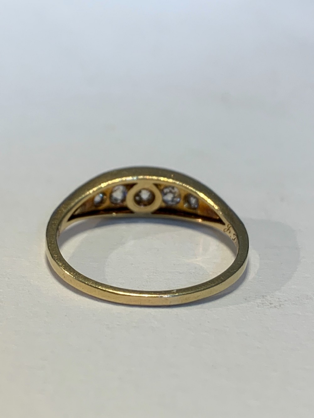 Edwardian Old Cut Diamond Engagement Ring  View IV