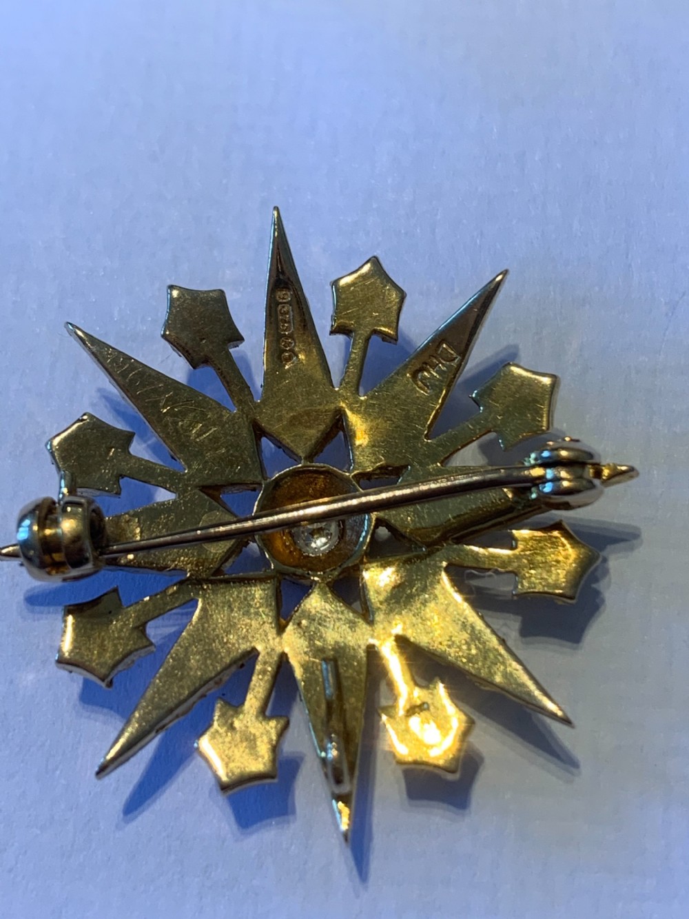 An Edwardian Diamond and Pearl Brooch View III