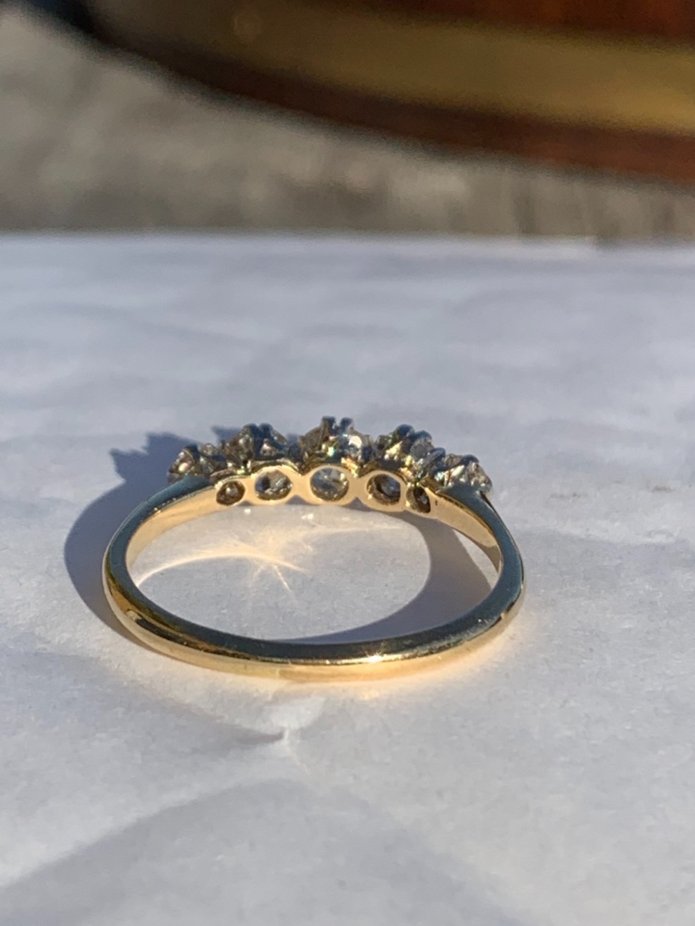 Diamond Antique 18ct Gold Engagement Ring View III
