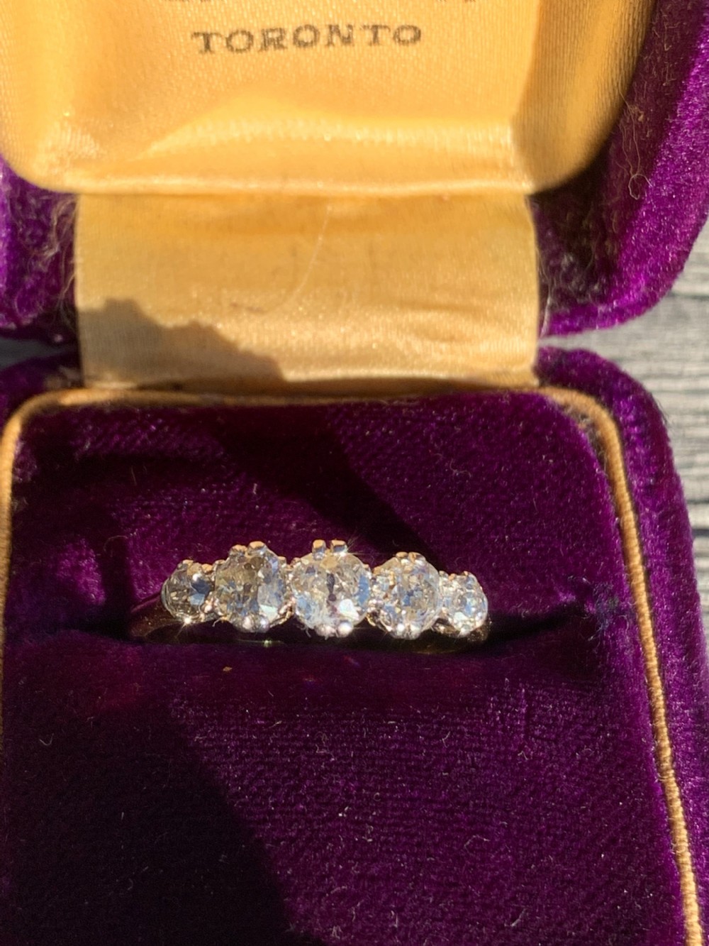 Diamond Antique 18ct Gold Engagement Ring View V
