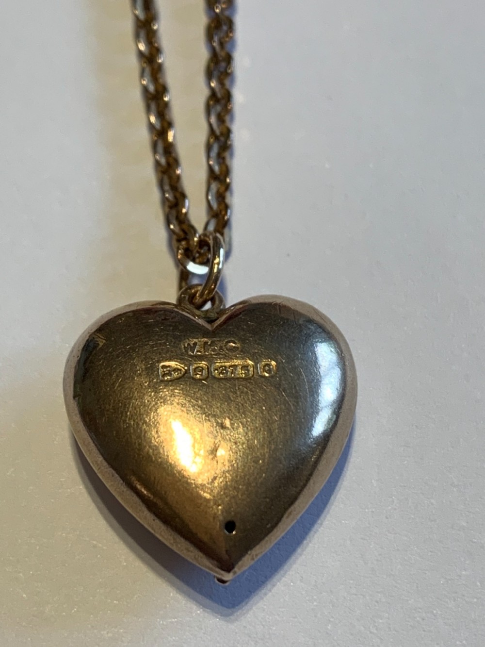 Sapphire and Pearl Edwardian Heart Pendant View II