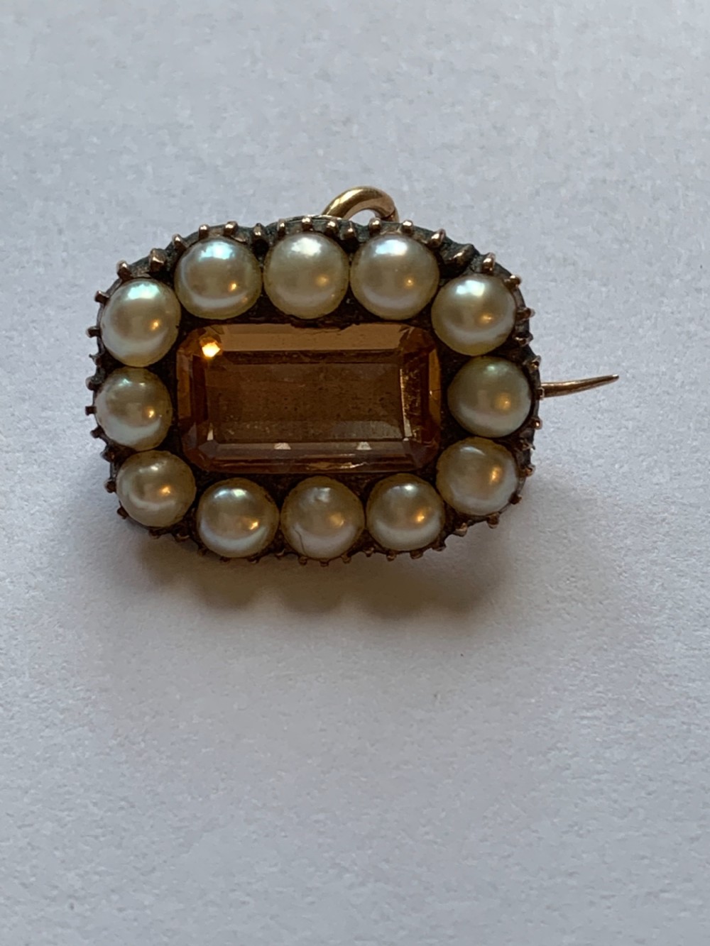 Georgian Imperial Topaz Brooch