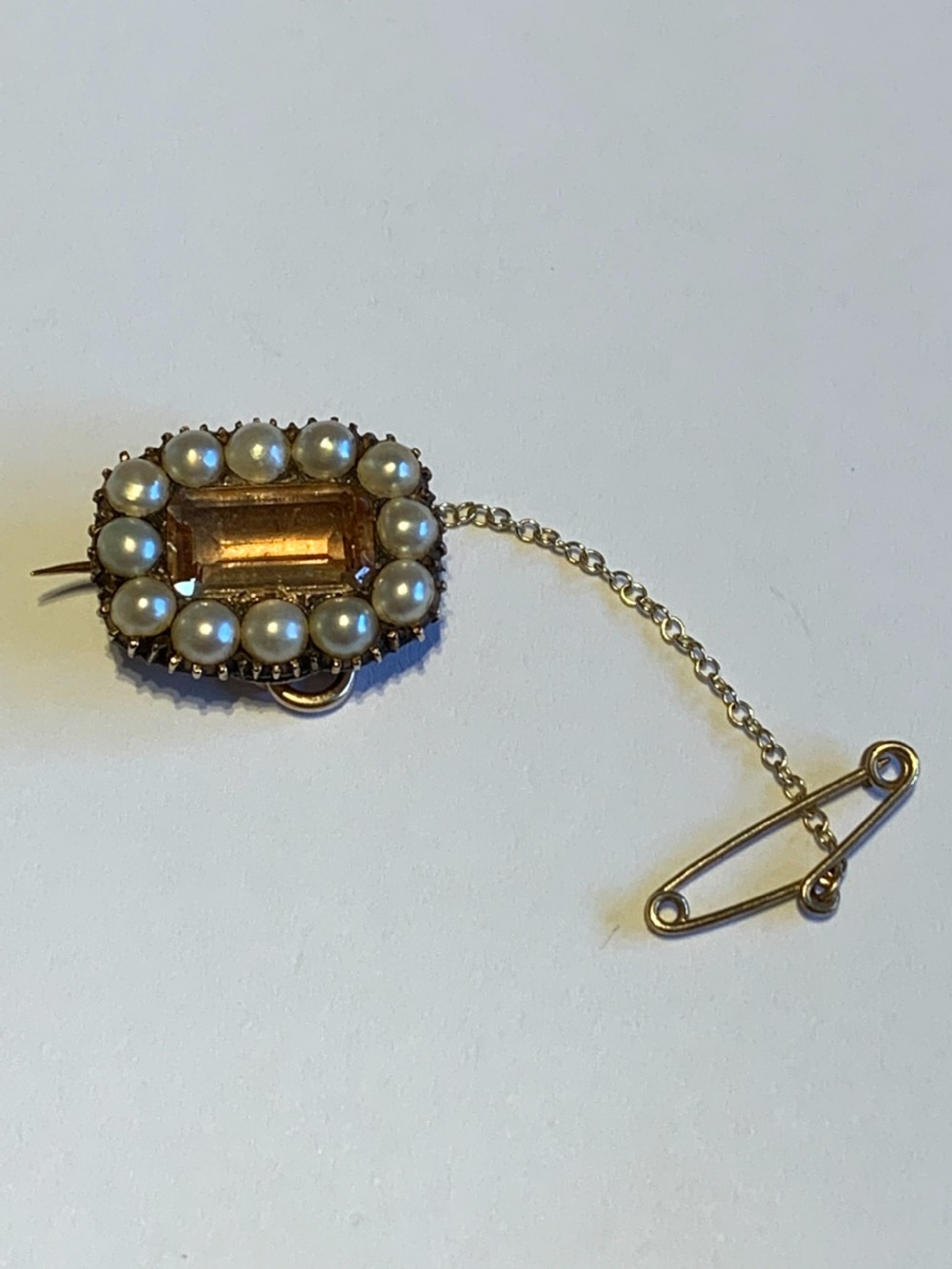 Georgian Imperial Topaz Brooch View II