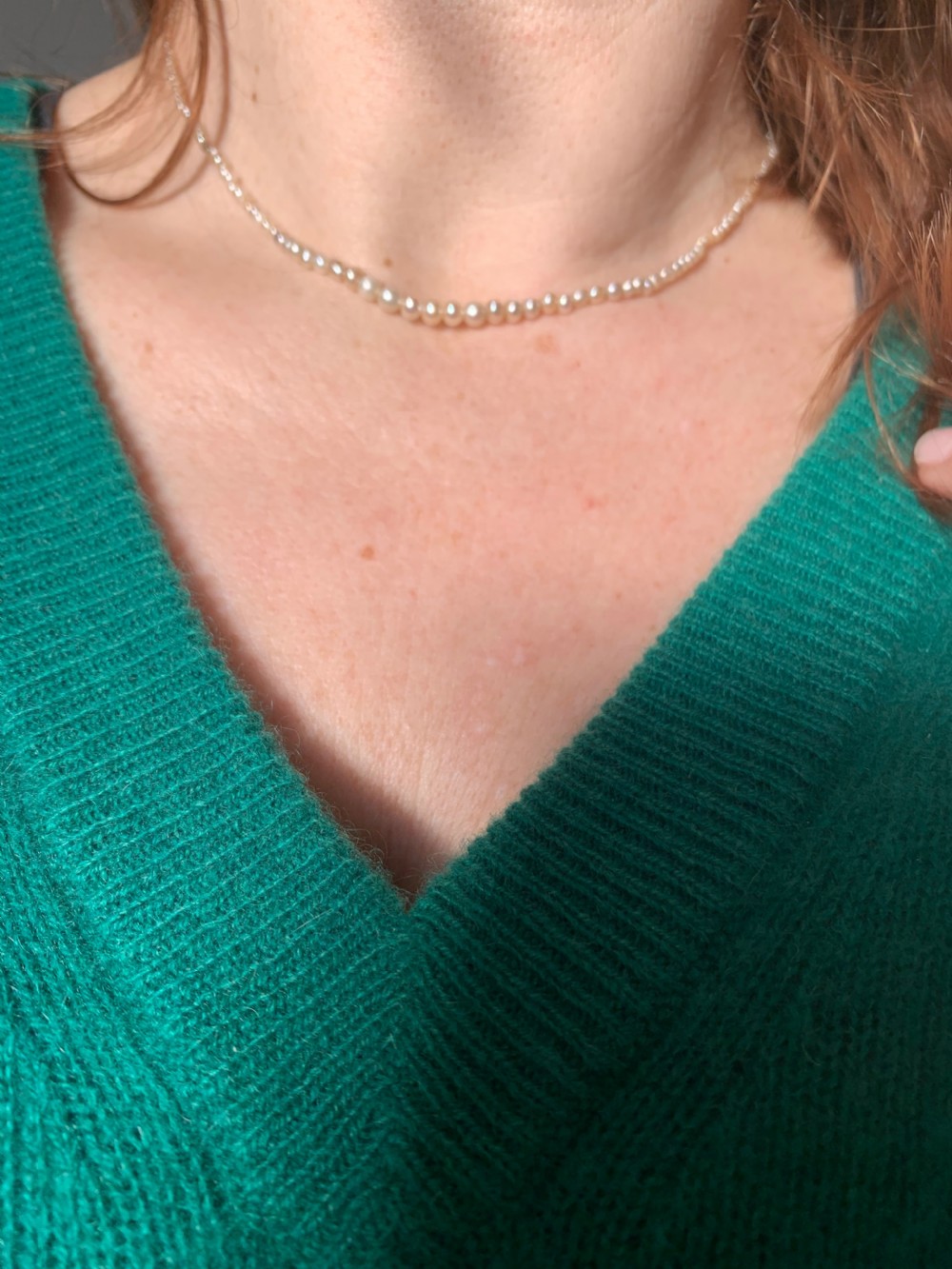 Georgian Natural Pearl and Emerald Necklace View VIII