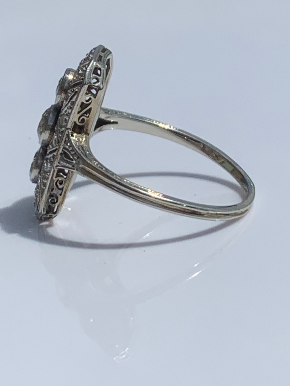 Art Deco Diamond Panel Ring View III