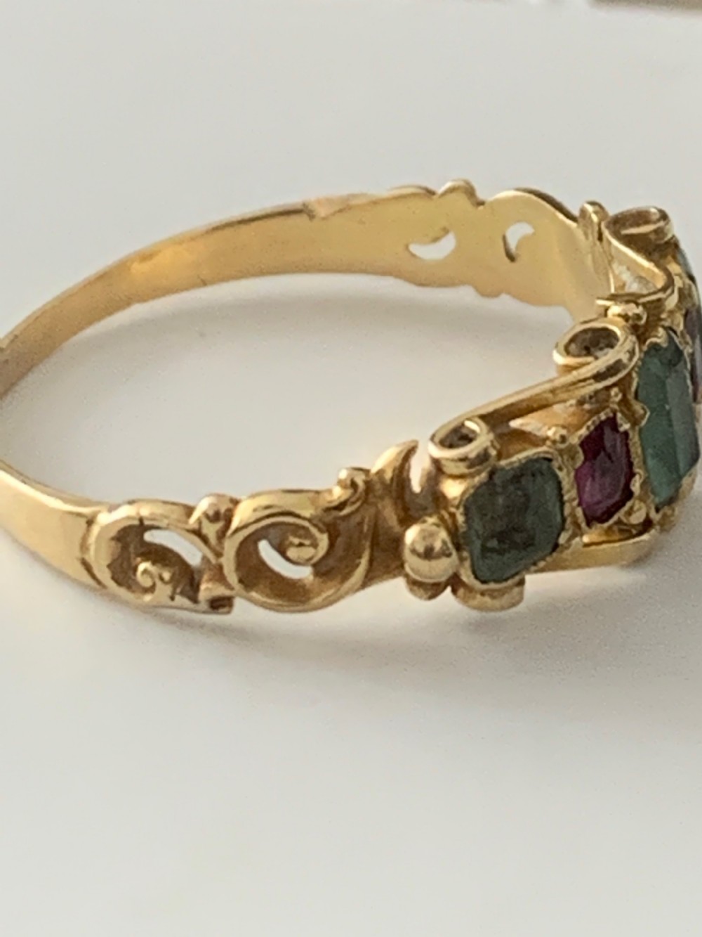 Georgian Emerald and Ruby Ring View X