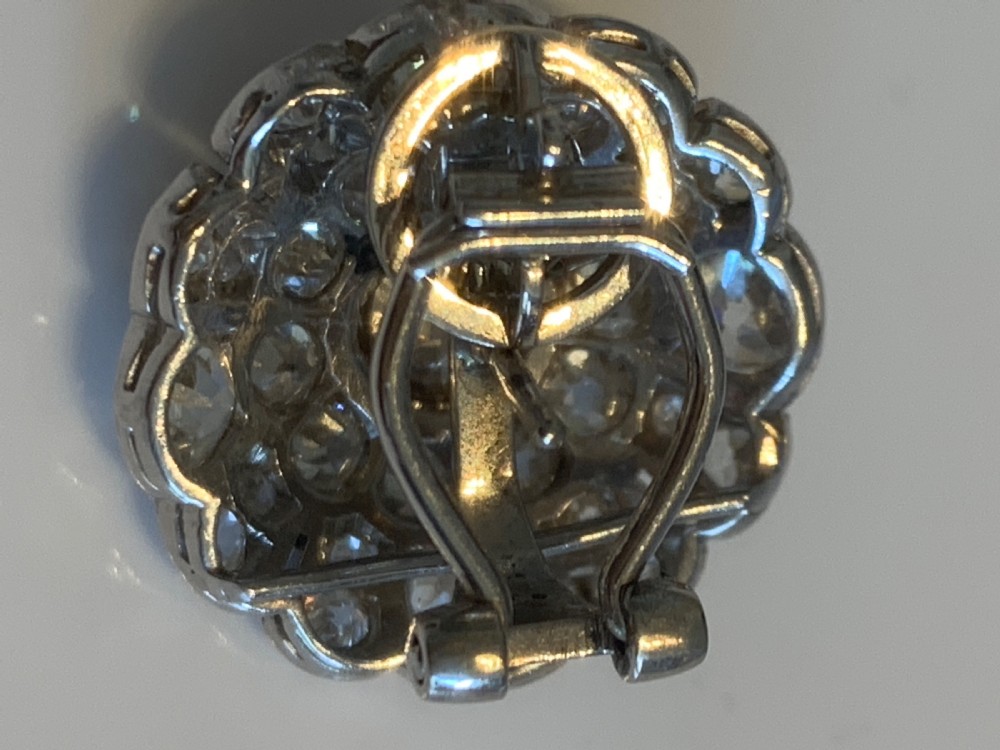 Diamond Old Cut 1940s Earrings View III