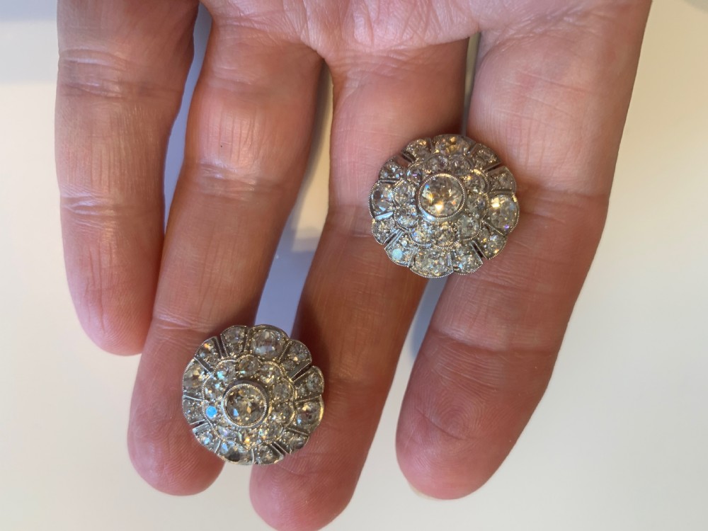 Diamond Old Cut 1940s Earrings View IV