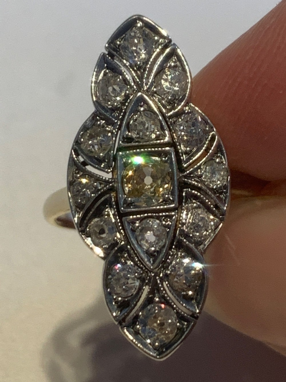 Antique Old Cut Diamond Ring View IV