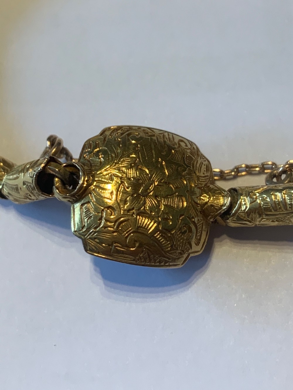 Victorian 18ct Gold  Ceylon Sapphire and Opal Bracelet View V