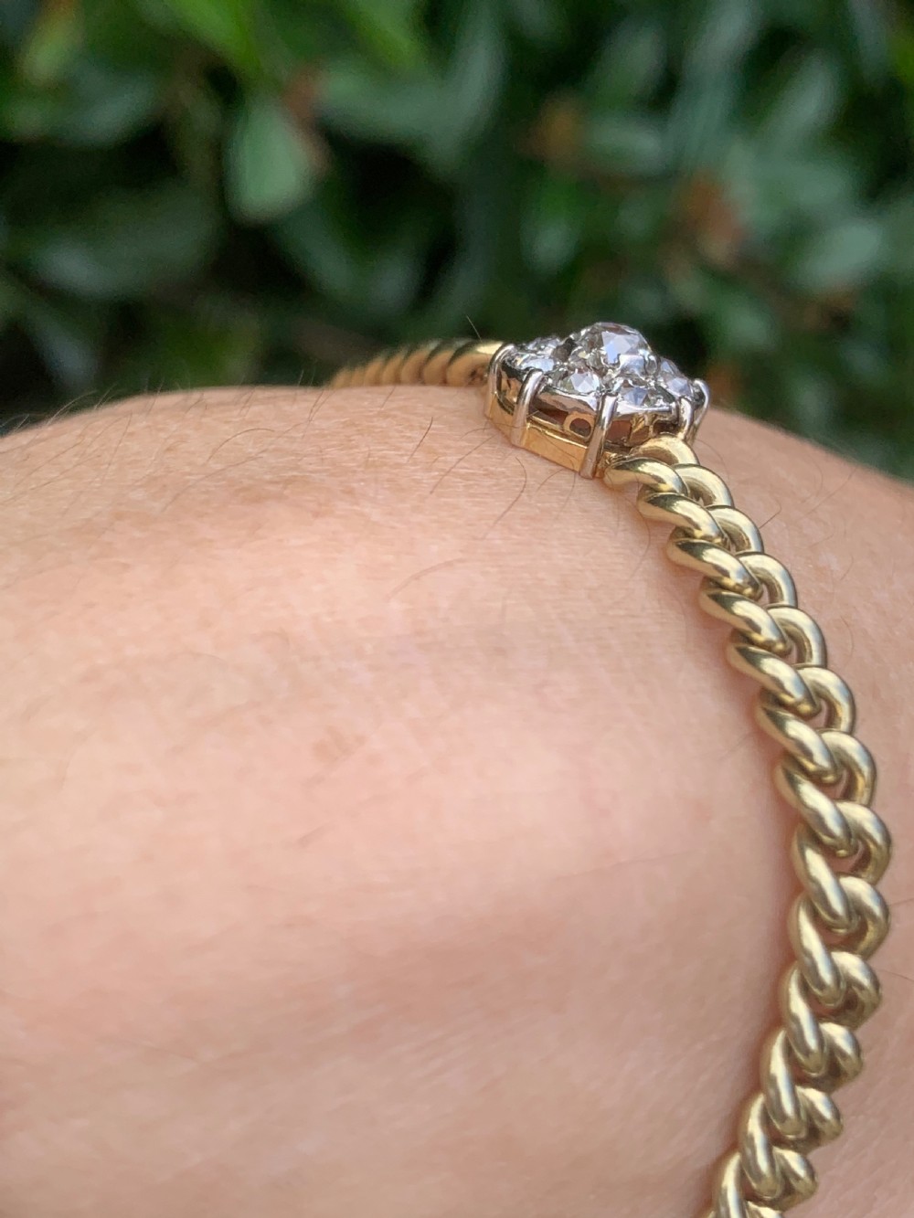 Old European Cut Diamond Gold Bracelet View III