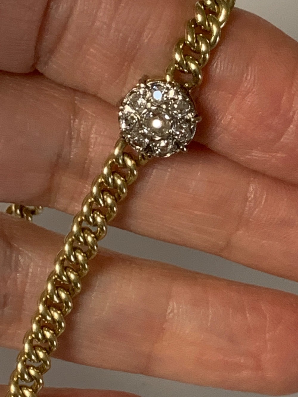 Old European Cut Diamond Gold Bracelet View IX