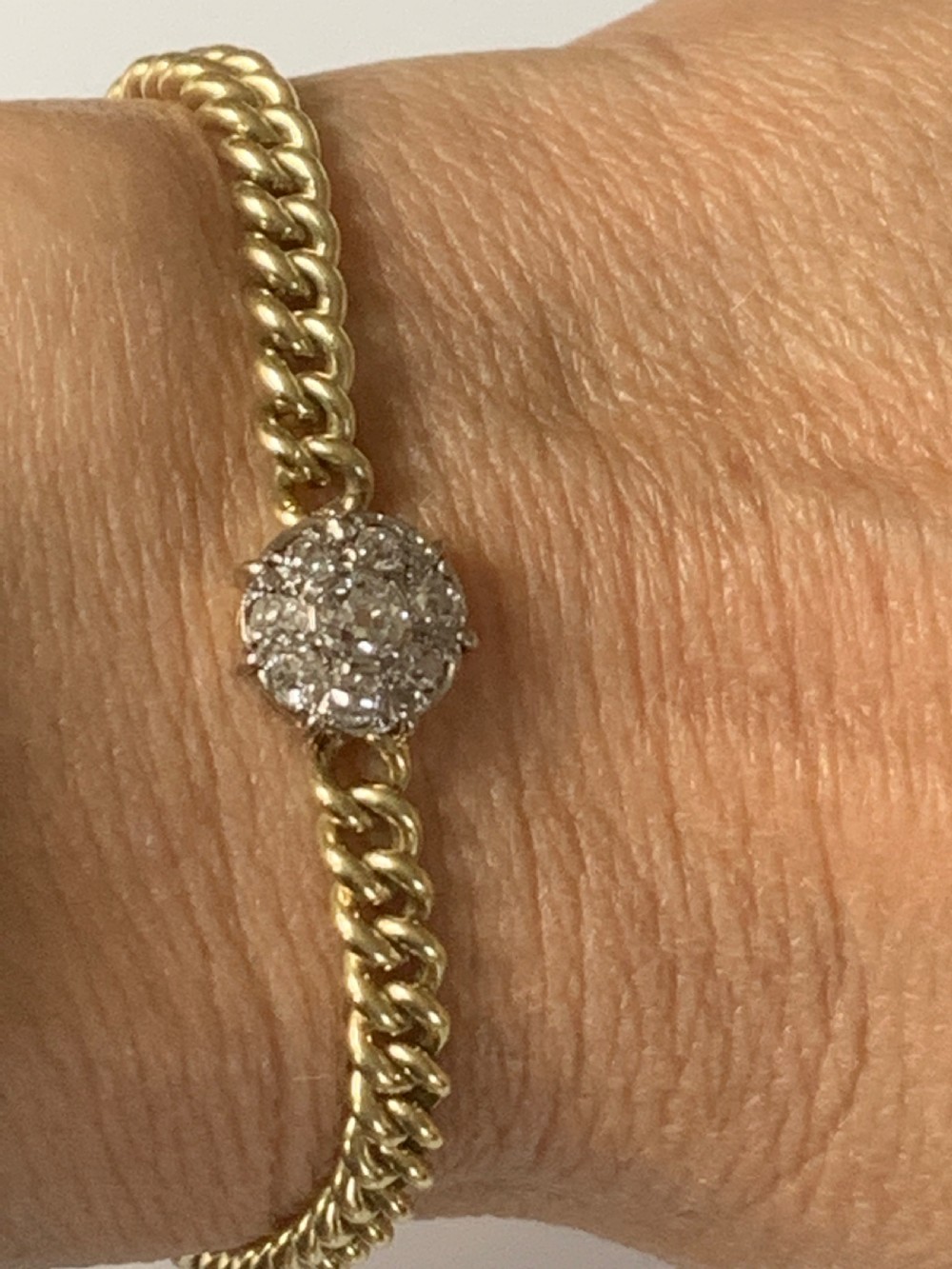 Old European Cut Diamond Gold Bracelet View X