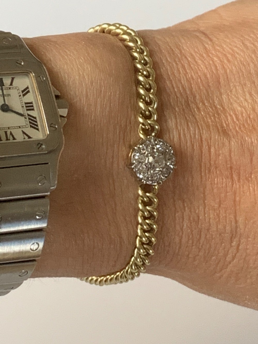 Old European Cut Diamond Gold Bracelet View XI
