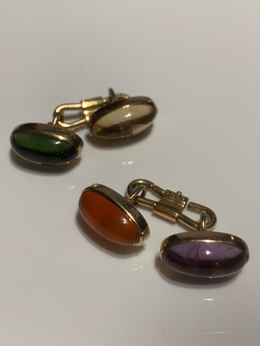 Art Deco French Multi-Gem Cufflinks
