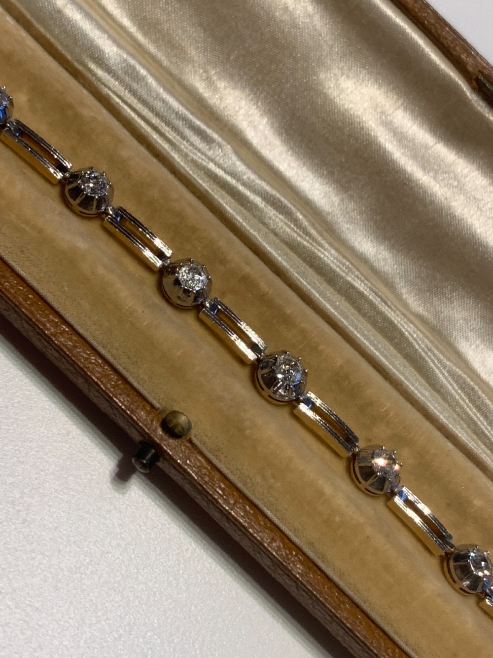 Platinum And Gold 1.5ct Diamond Art Deco Bracelet View III