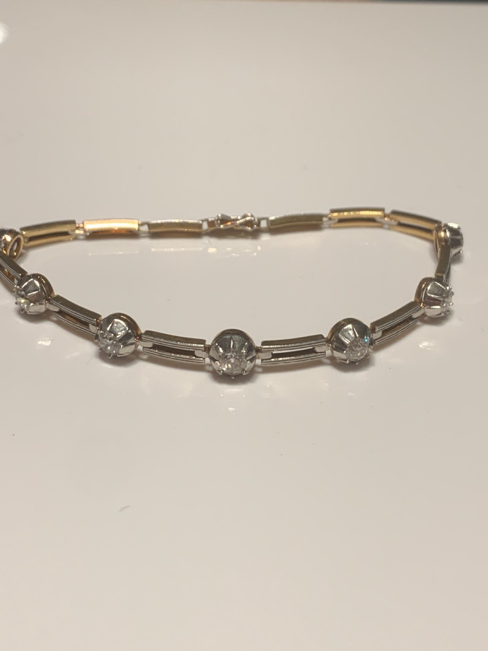 Platinum And Gold 1.5ct Diamond Art Deco Bracelet View IV