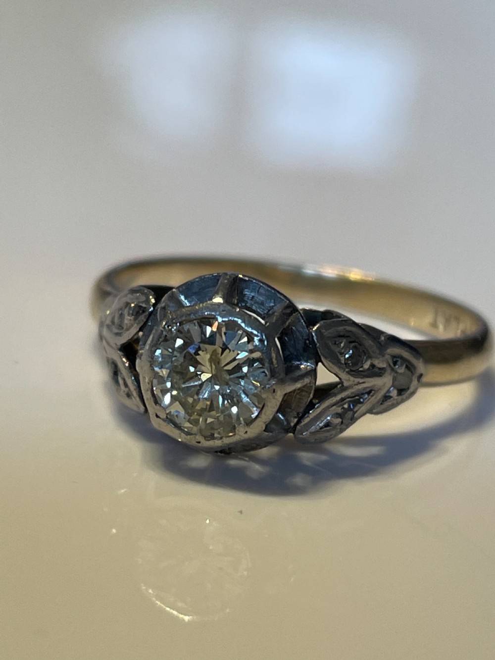 Art Deco 0.8ct Diamond Ring View II
