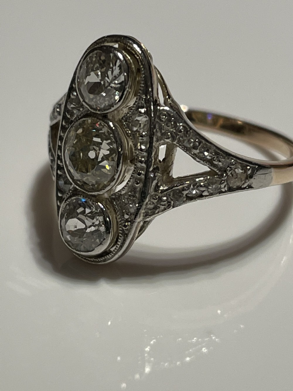 Diamond Antique Panel Ring View XIII