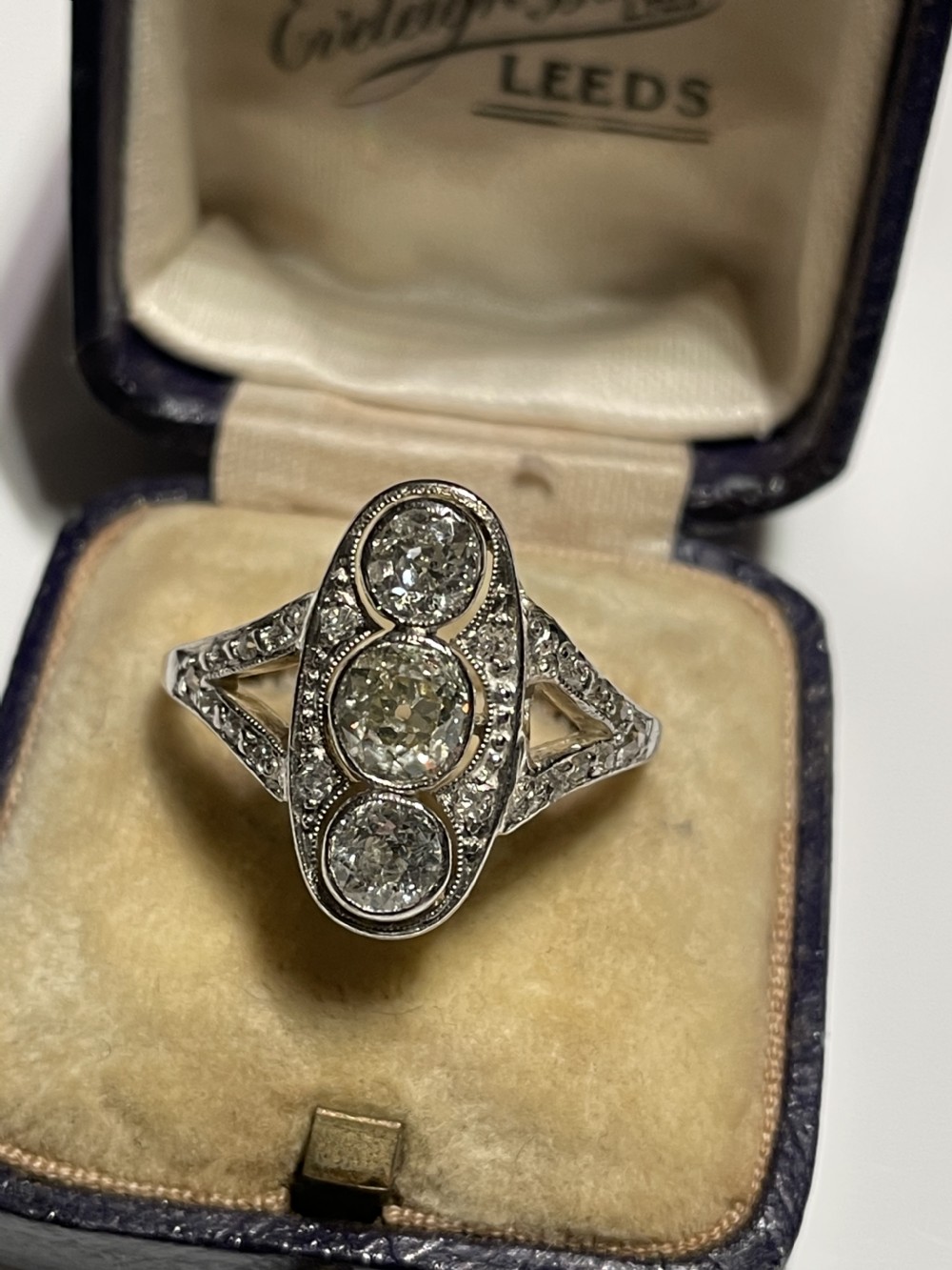 Diamond Antique Panel Ring View IV