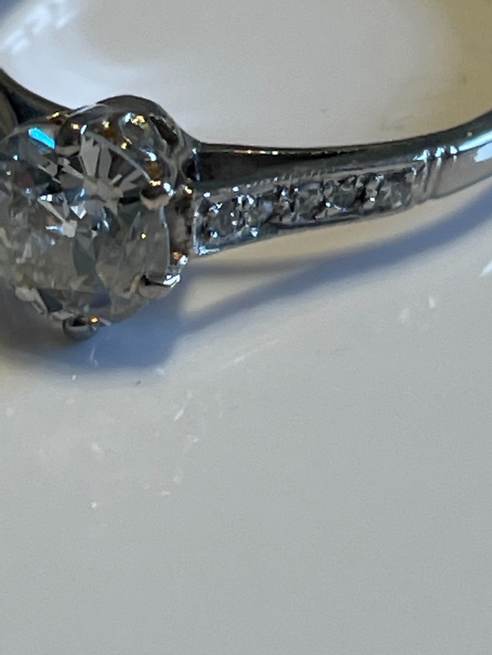 1.1ct Old European Cut Diamond Solitaire Ring View II