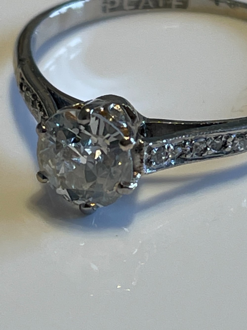 1.1ct Old European Cut Diamond Solitaire Ring View IV