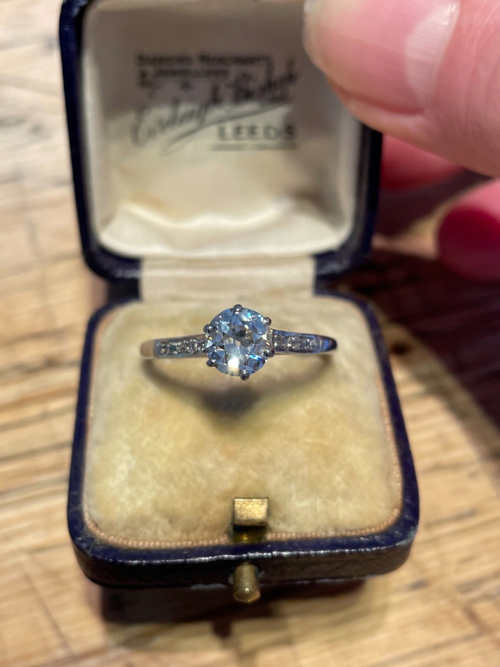 1.1ct Old European Cut Diamond Solitaire Ring View VI