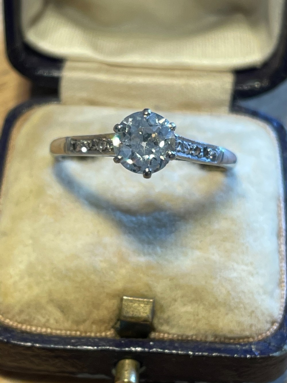 1.1ct Old European Cut Diamond Solitaire Ring View VIII