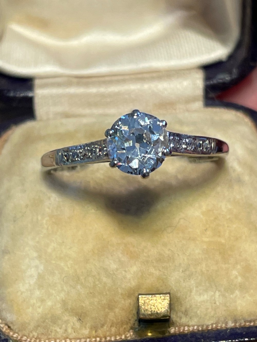 1.1ct Old European Cut Diamond Solitaire Ring View IX