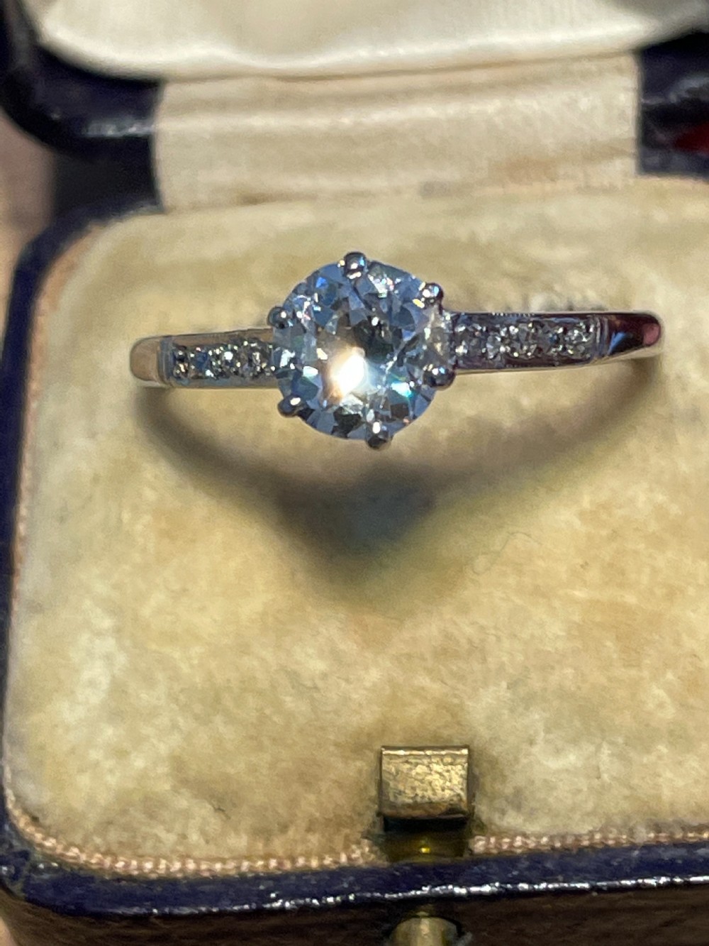 1.1ct Old European Cut Diamond Solitaire Ring View X