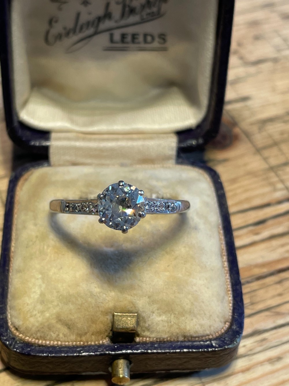1.1ct Old European Cut Diamond Solitaire Ring View XI