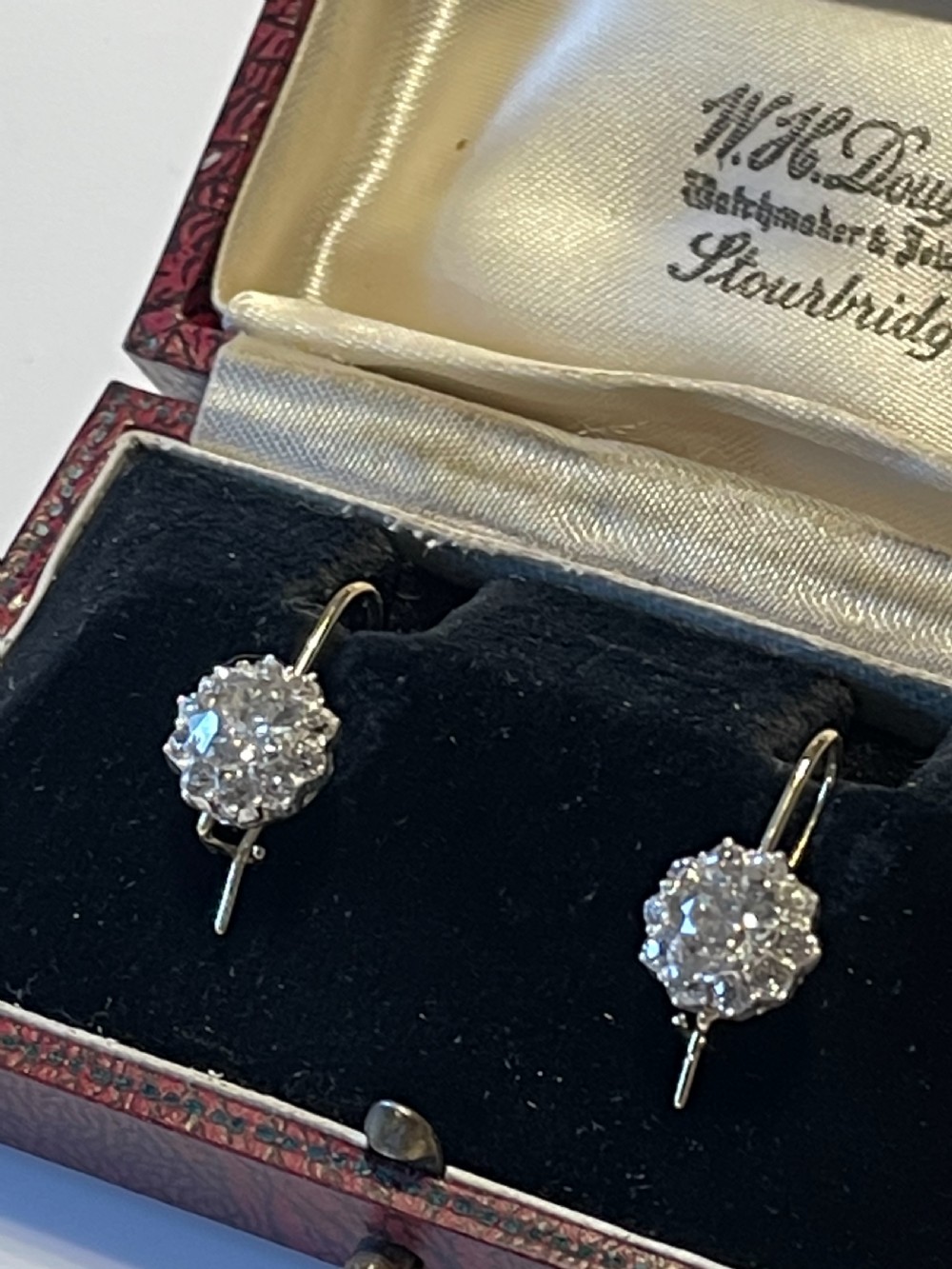 2.5ct Victorian Antique Old Cut Diamond Earrings