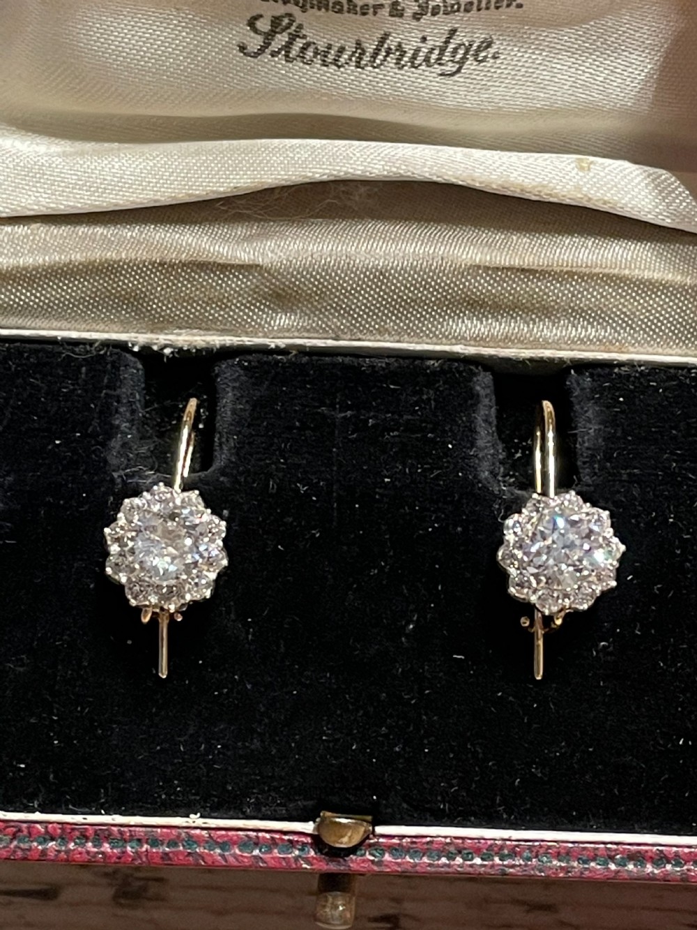2.5ct Victorian Antique Old Cut Diamond Earrings View II