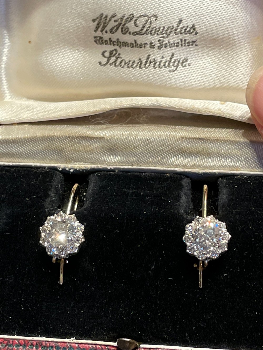 2.5ct Victorian Antique Old Cut Diamond Earrings View III