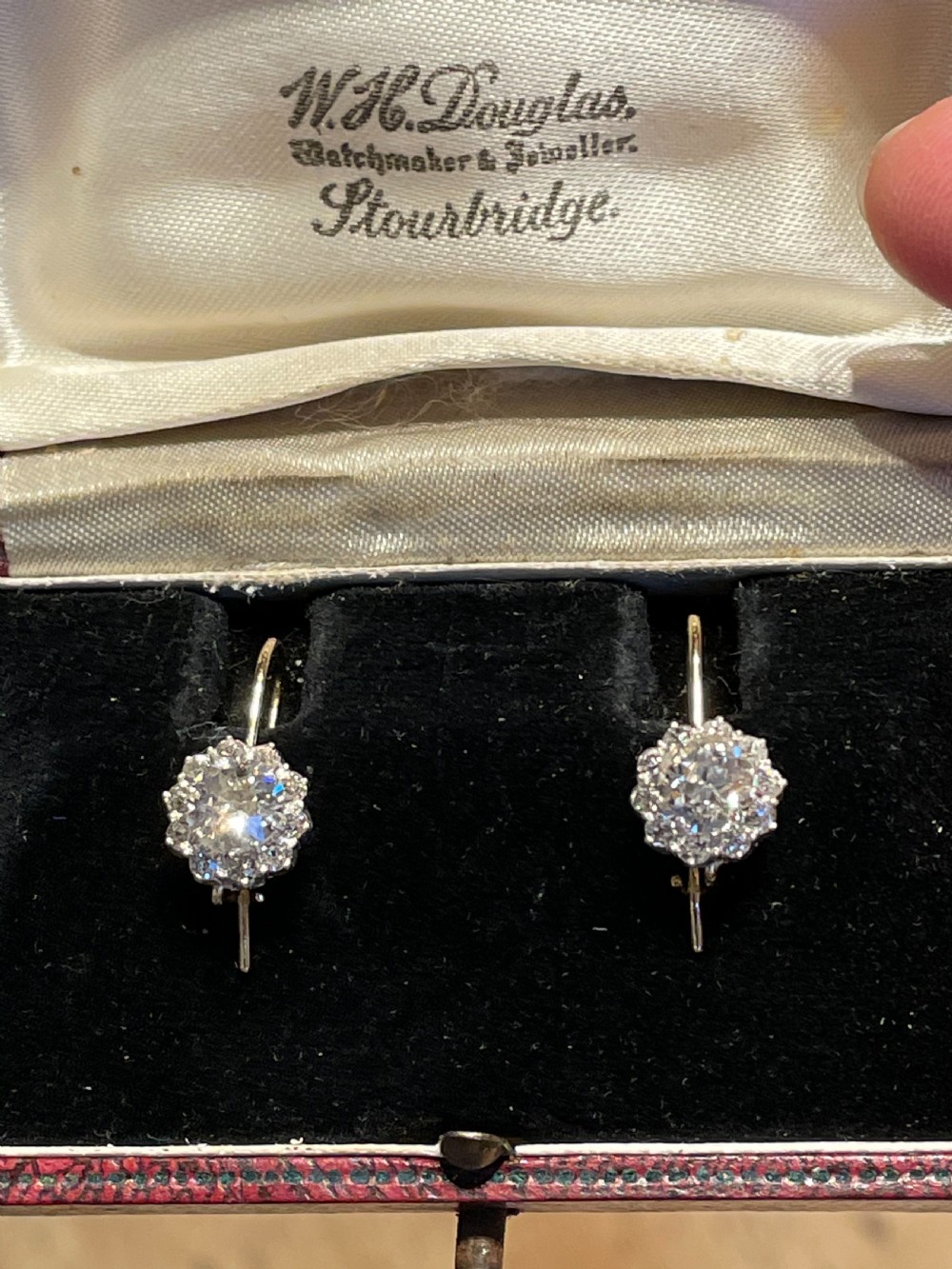 2.5ct Victorian Antique Old Cut Diamond Earrings View IV