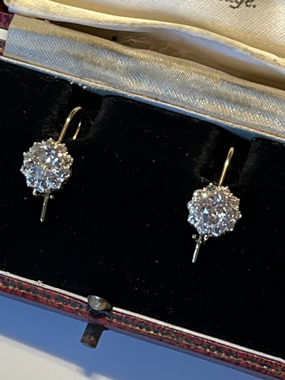 2.5ct Victorian Antique Old Cut Diamond Earrings View VII