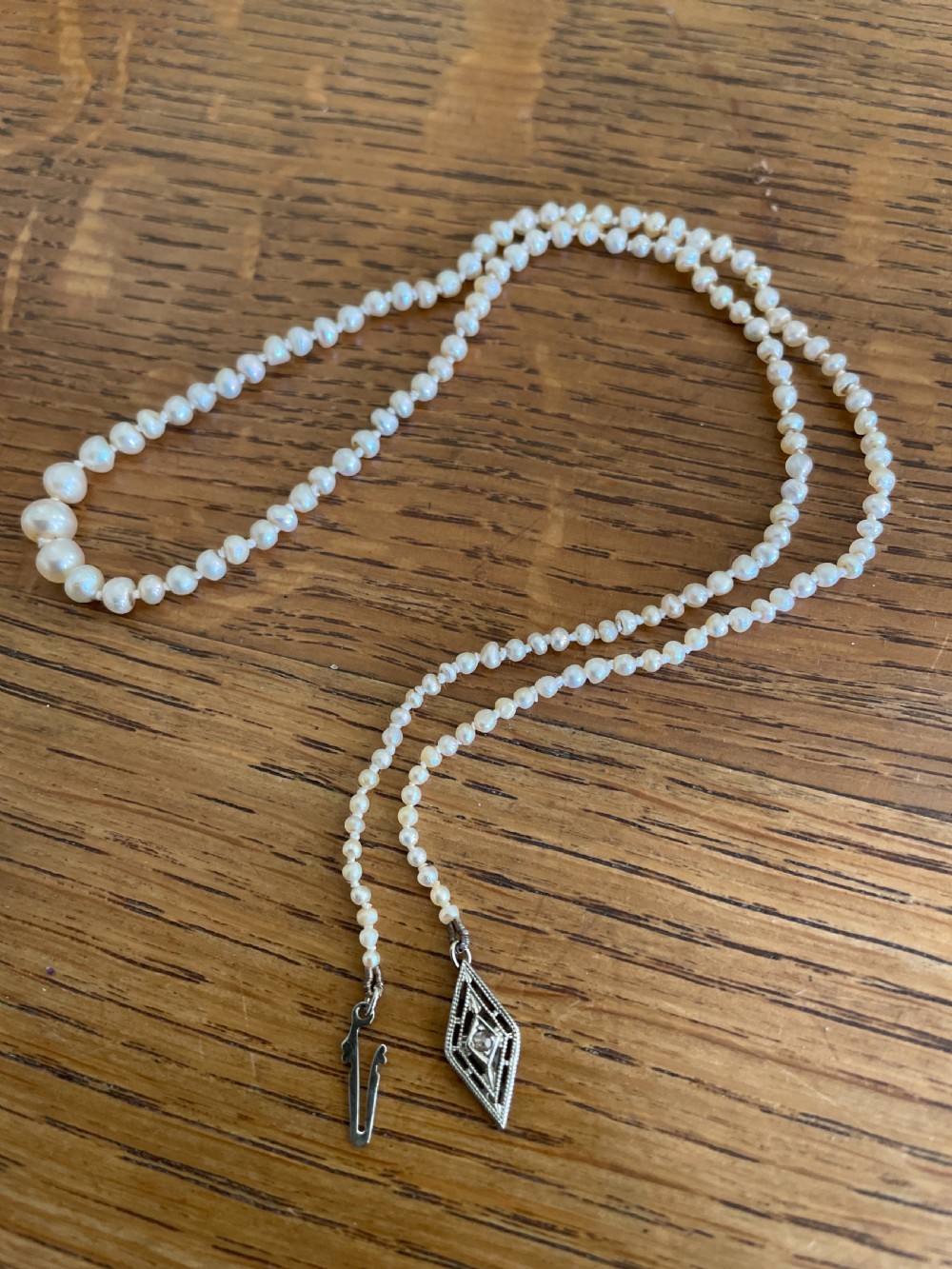 Antique Edwardian Natural Saltwater Pearl Necklace