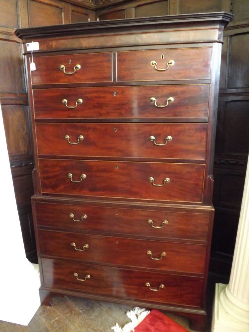 C18th George III Period Mahogany Chest-on-chest