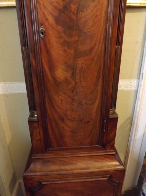 fig 2. C18th George III period mahogany long-case clock