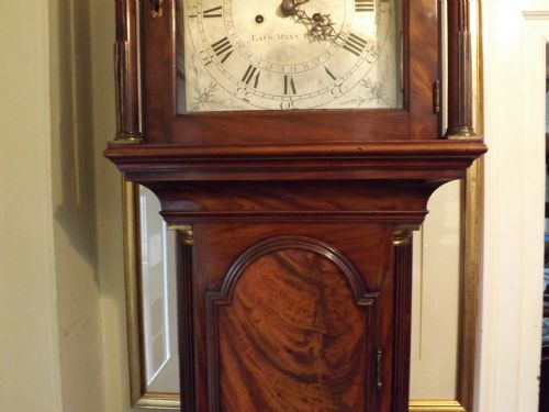 fig 3. C18th George III period mahogany long-case clock