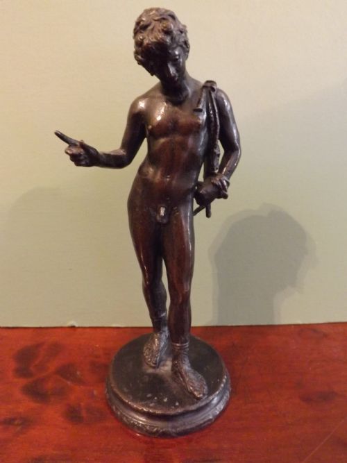 C19th 'Grand Tour' Bronze Figure of "Narcissus"