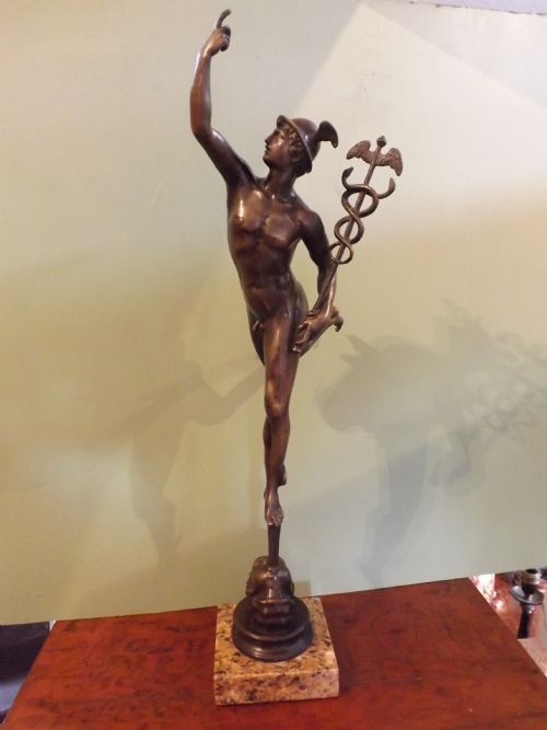 Late C19th 'Grand Tour' Souvenir Bronze Figure "Mercury"