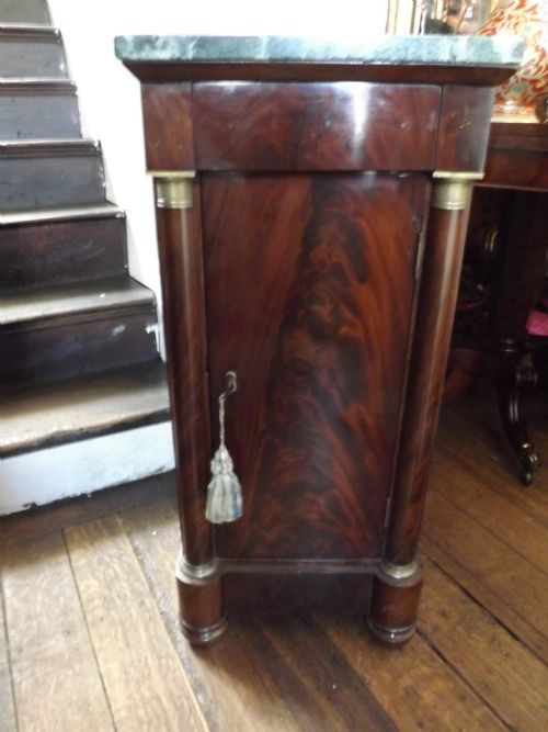 C19th French Empire-style Mahogany Pedestal Cupboard