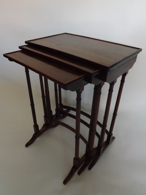 C19th Nest of Three Regency Period Rosewood Occasional Tables.