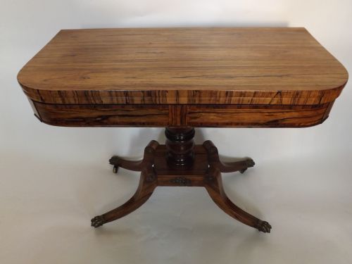 C19th Regency Period Calamander Tea Table