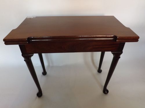 C18th George II Period Mahogany/"red Walnut" Card Table
